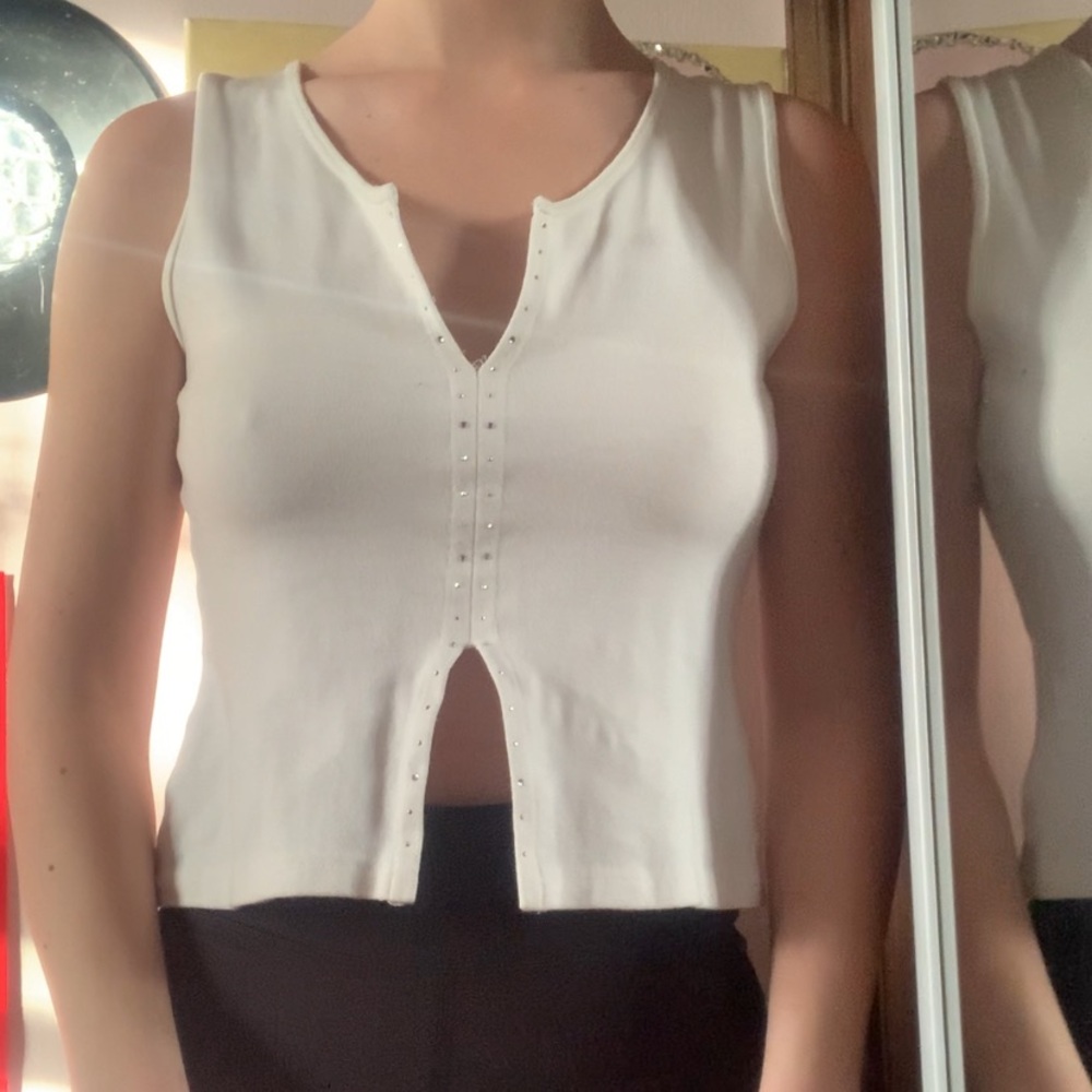 white y2k tank